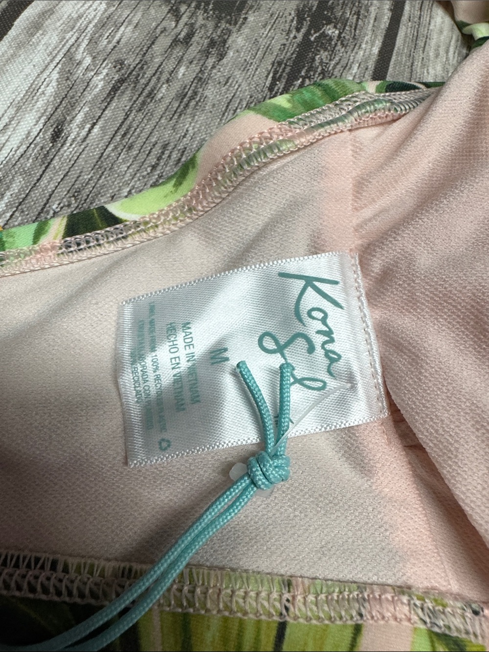 Kona Sol Pink Tropical Floral Bikini Top - Picture 4 of 5